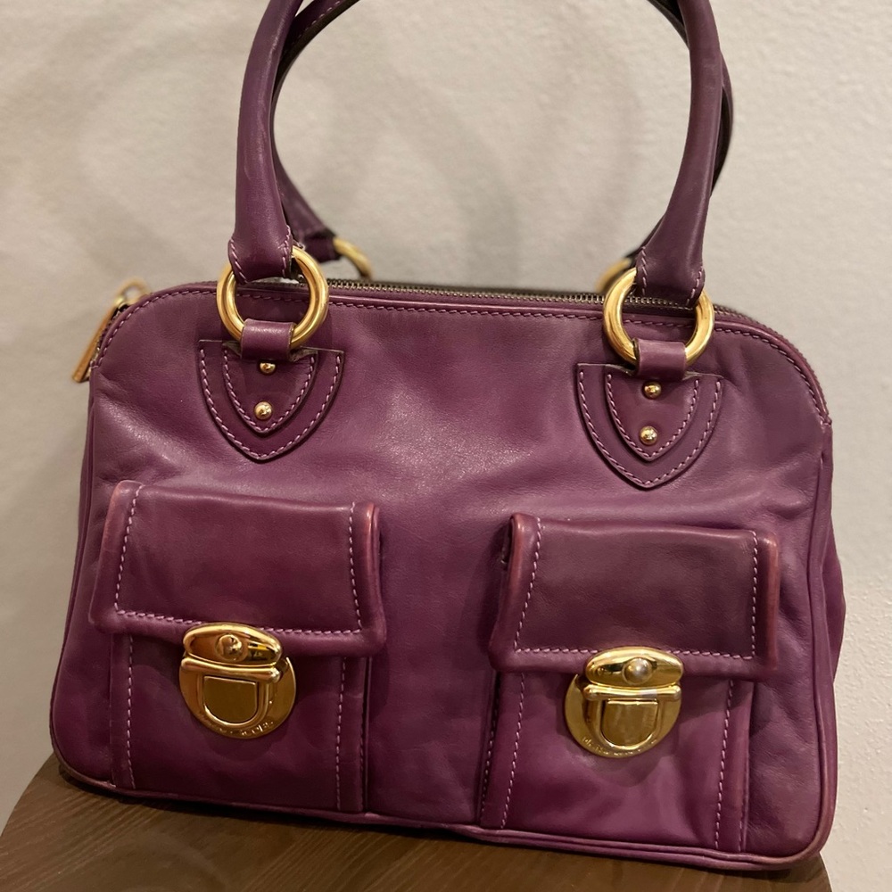 Marc Jacobs Blake Handbag - dark plum leather